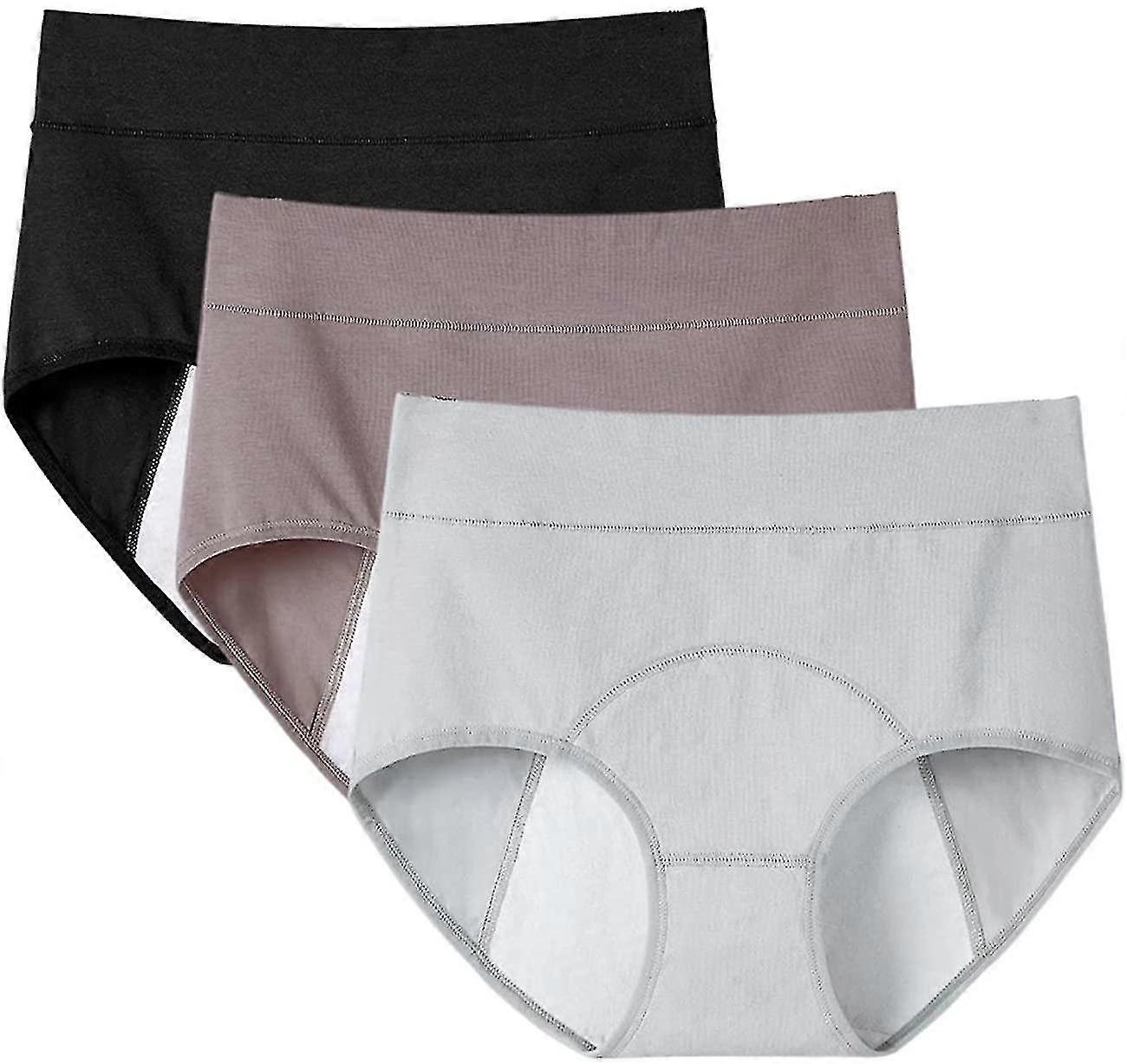 3db Női Menstruációs Szivárgásmentes Nadrág Menstruációs bugyi Pamut Menstruációs fehérnemű
