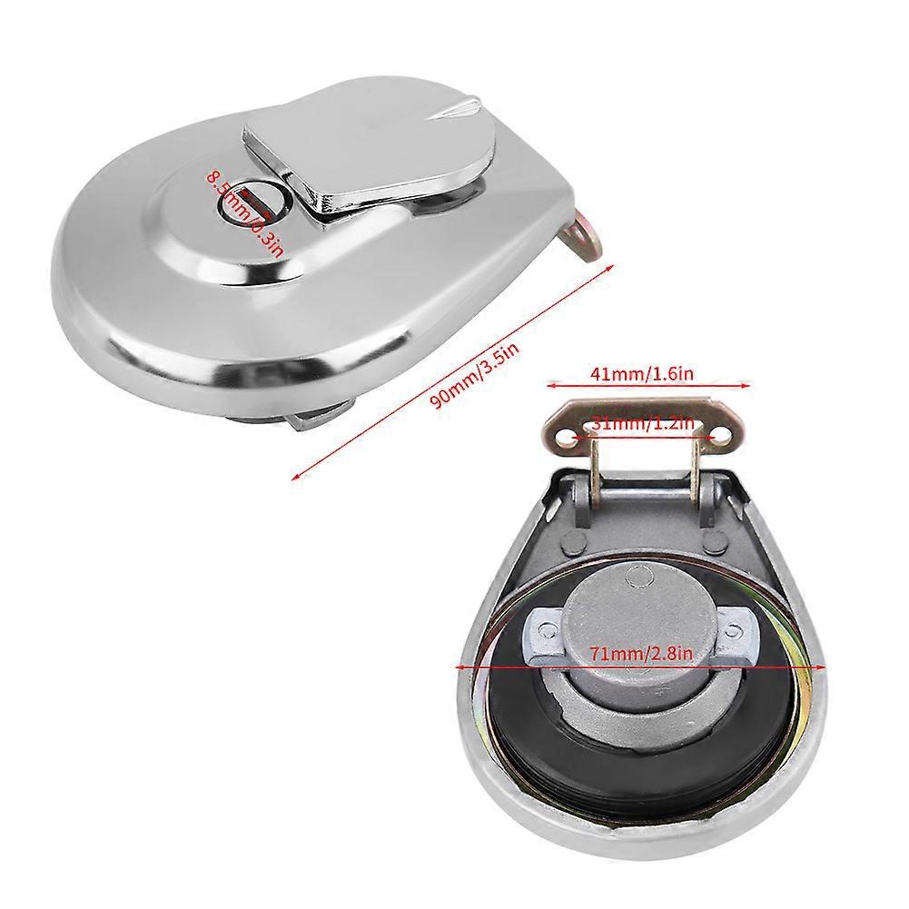 Motorfiets Tankdop 17620-MB1-033 – Voor VF750C/VF750, Roestvrij Staal, Met 2 Sleutels, Directe Vervanging, Zilver