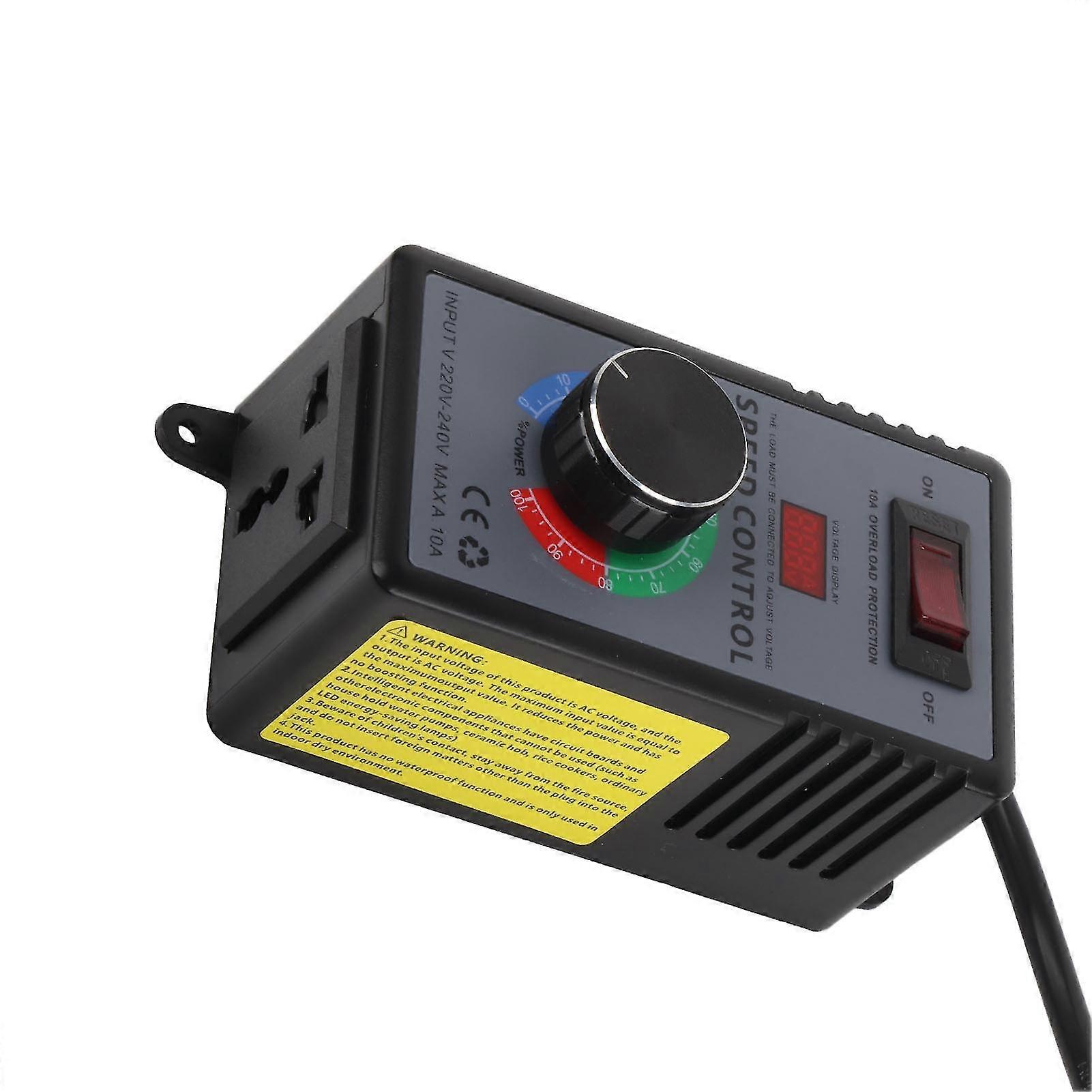 Motor Speed Controller Variable Fan Speed Regulator with Overload Protection AC220-240V