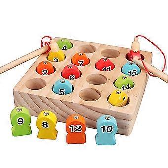 toys magnetic children's montessori year fishing games wooden