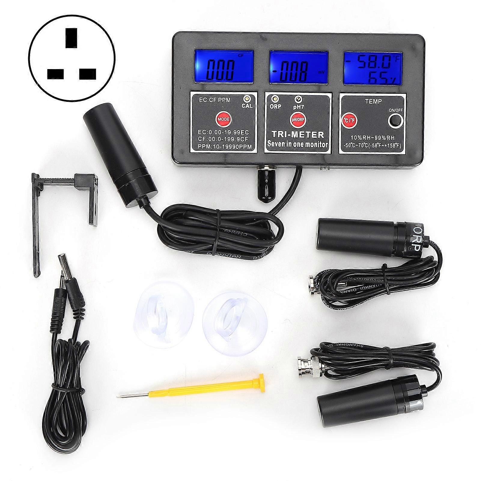 PH218 7 in 1 Water Quality Tester PH/TEMP/EC/CF/TDS/OPR/RH Water Meter Multifunctional Detector