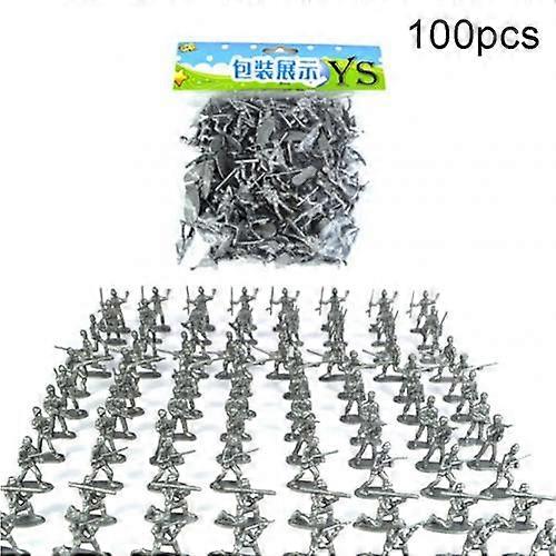 100pcs Mini Classic Military Soldiers Figures Models Playset Desk Decor Toddler Army Men Kids Toy Gift Accessories Children Toy - Action Figures