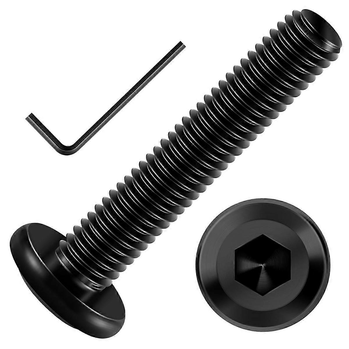 M6 X 35mm 20 db lapos imbuszfejű M6 csavar, 304 rozsdamentes acél bútorcsavar, teljes menettel, imbuszkulcs
