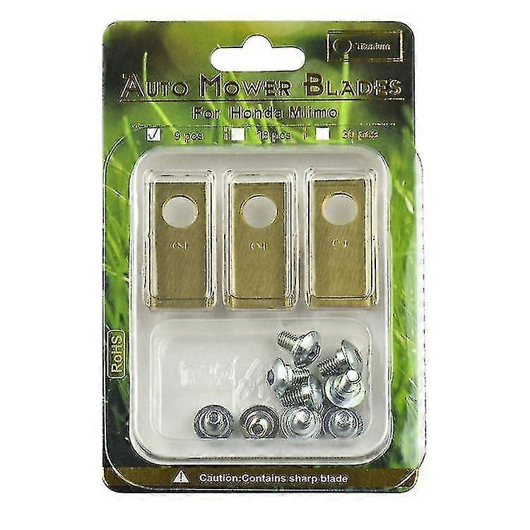 Titanbelagda knivar för Honda Miimo Robotgräsklippare 9st