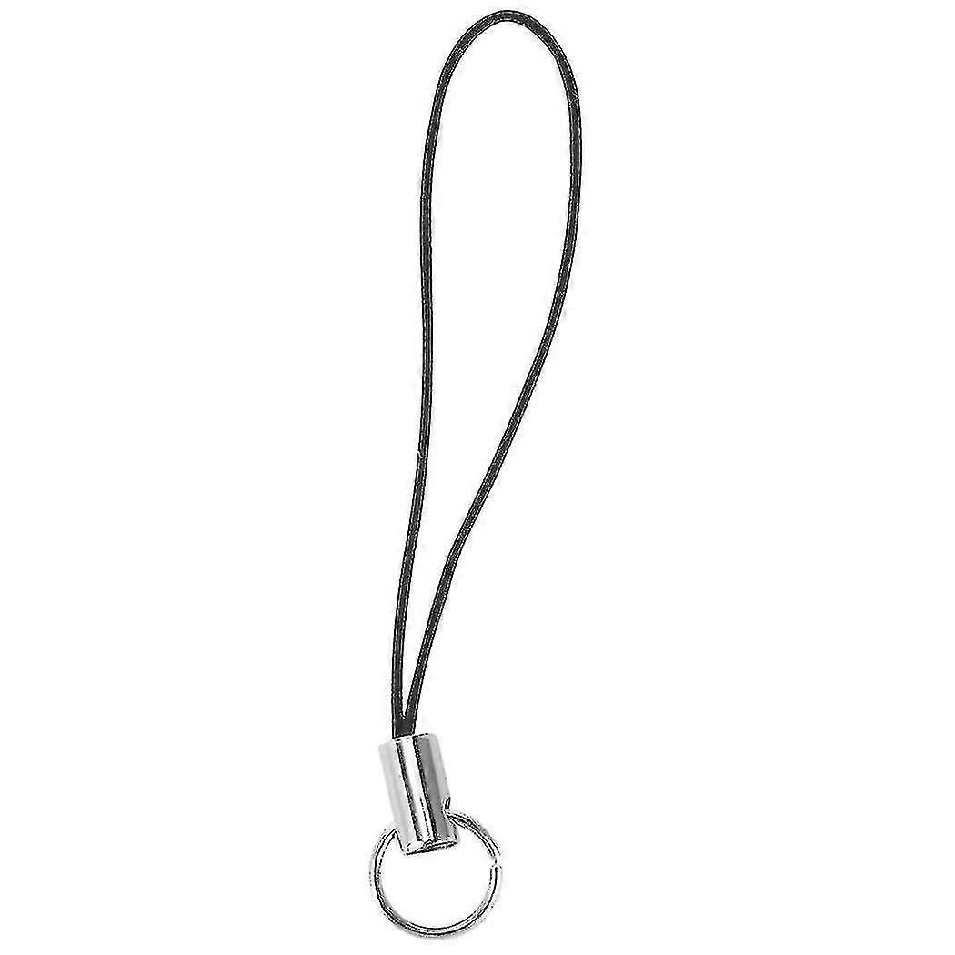 10 Piece Cell Phone Strap With Black/silver Tone Split Ring