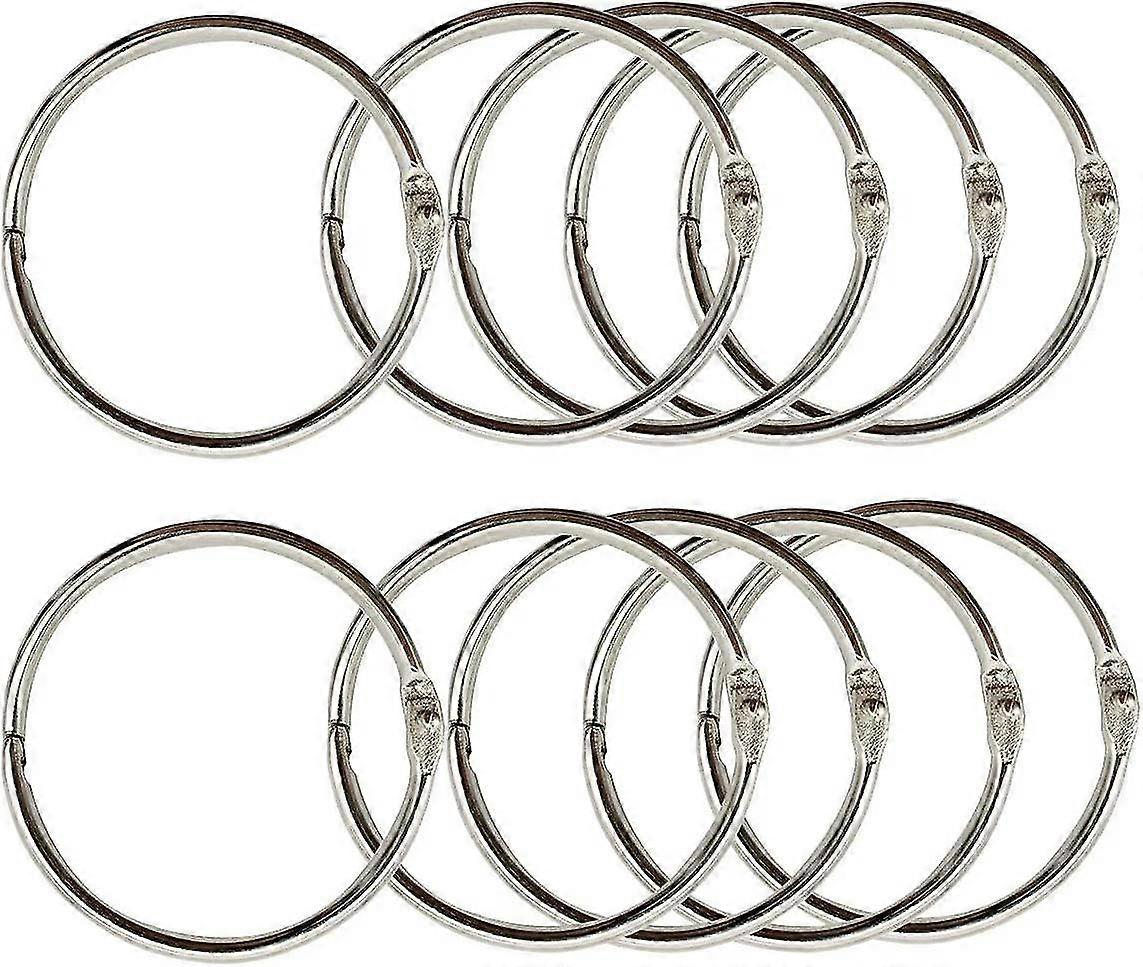 10 Pack 2 Inch 50mm Diameter Book Loose Leaf Binder Rings