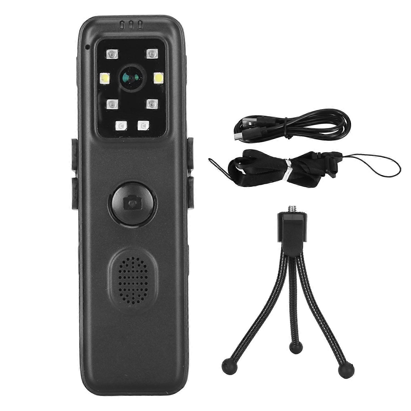 Mini Wearable Camera 1080P 0.78in Screen Night Vision Loop Recording WiFi Back Clip Video Recorder for Law Enforcement NO.6579