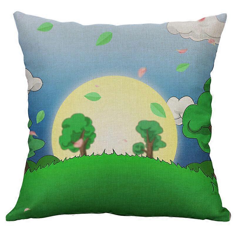 絶妙なコットンリネンプリント蓮春枕カバーホームデコレーションクッションカバーデザイン985jpjcjh