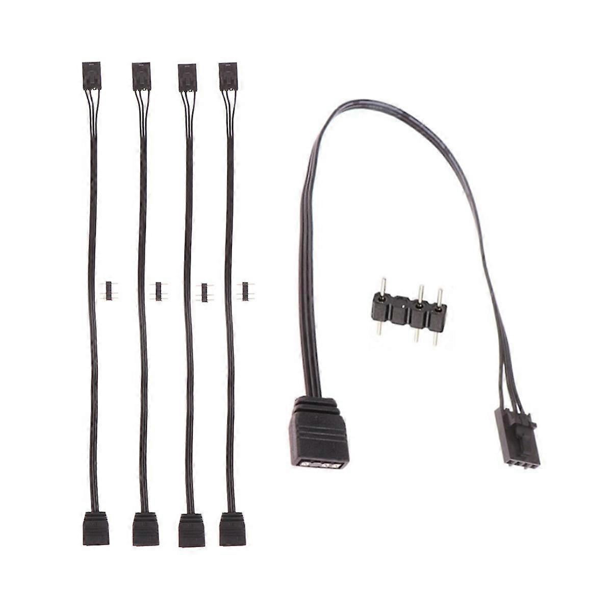 5 Stücke für 4PIN RGB zu Standard ARGB 3-Pin 5V Adapter Stecker RGB Kabel 25cm