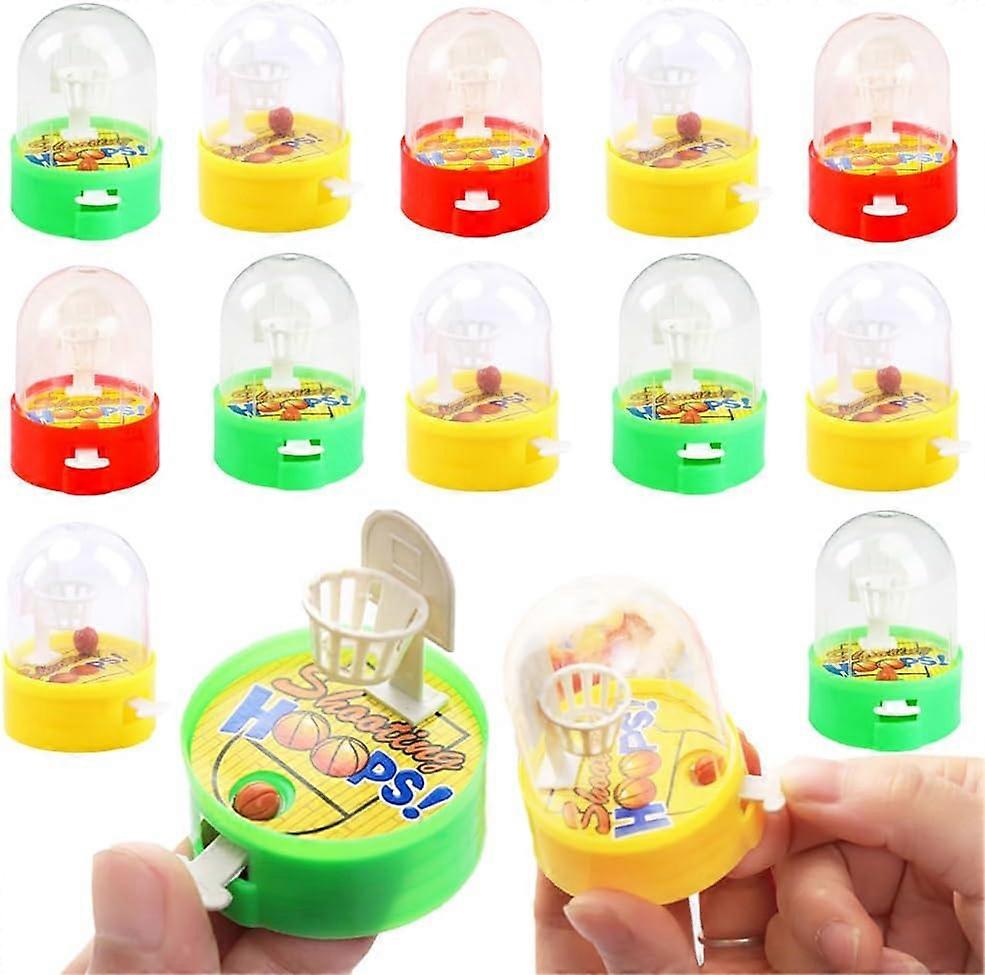 SBSG NEEW 12 Pack Mini Finger Basketball Shooting Game, Party Favors Basketball Party Decorations Mini Handheld Desktop Table Classroom Rewards, Carni