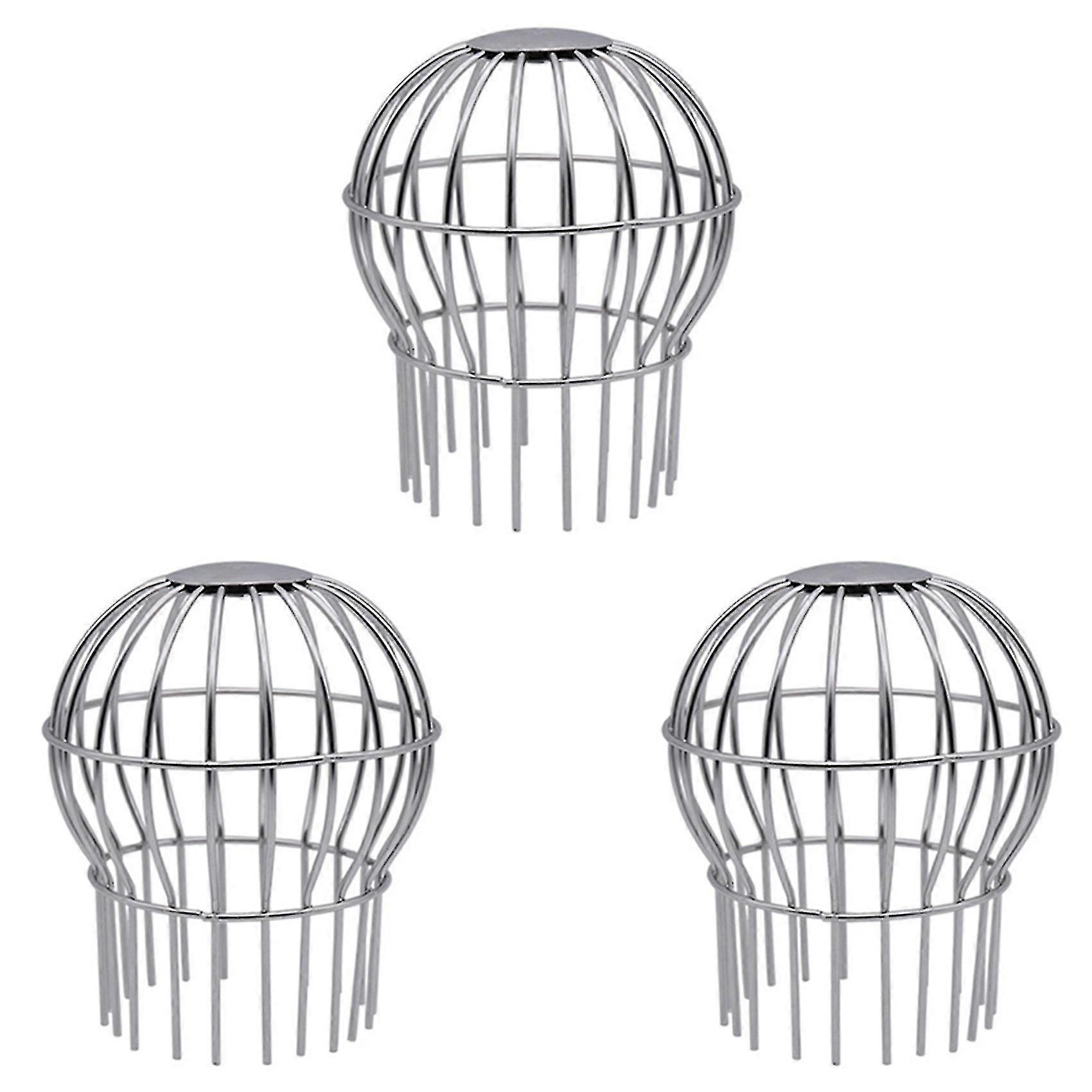 3x Drain Outdoor Roof Anti - Blocking Line Cap Round Net Cover Drainage Floor Line Leak Gutter Guar