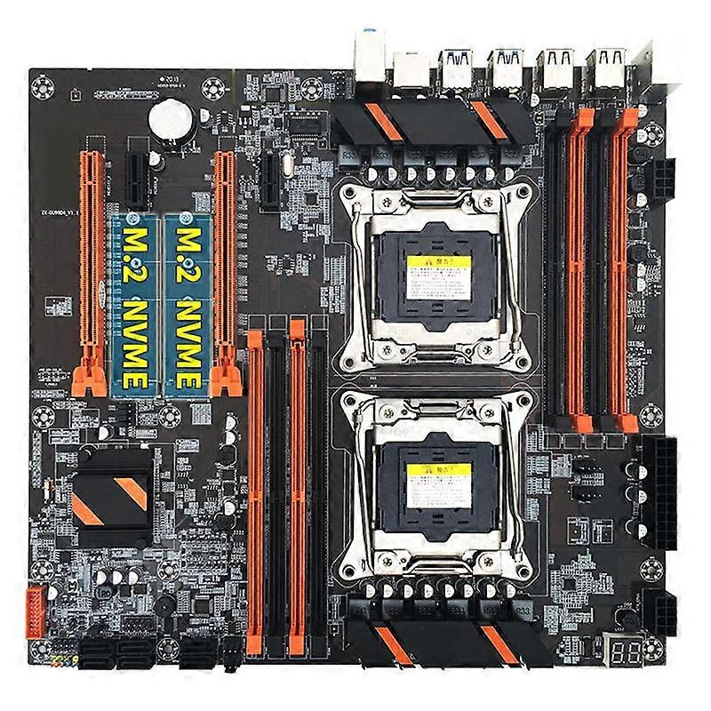 X99 Dual CPU Motherboard+2XE5 2630 V3 CPU+DDR4 4G RECC RAM+SATA Cable+Baffle LGA 2011 8XDDR4 Slot S