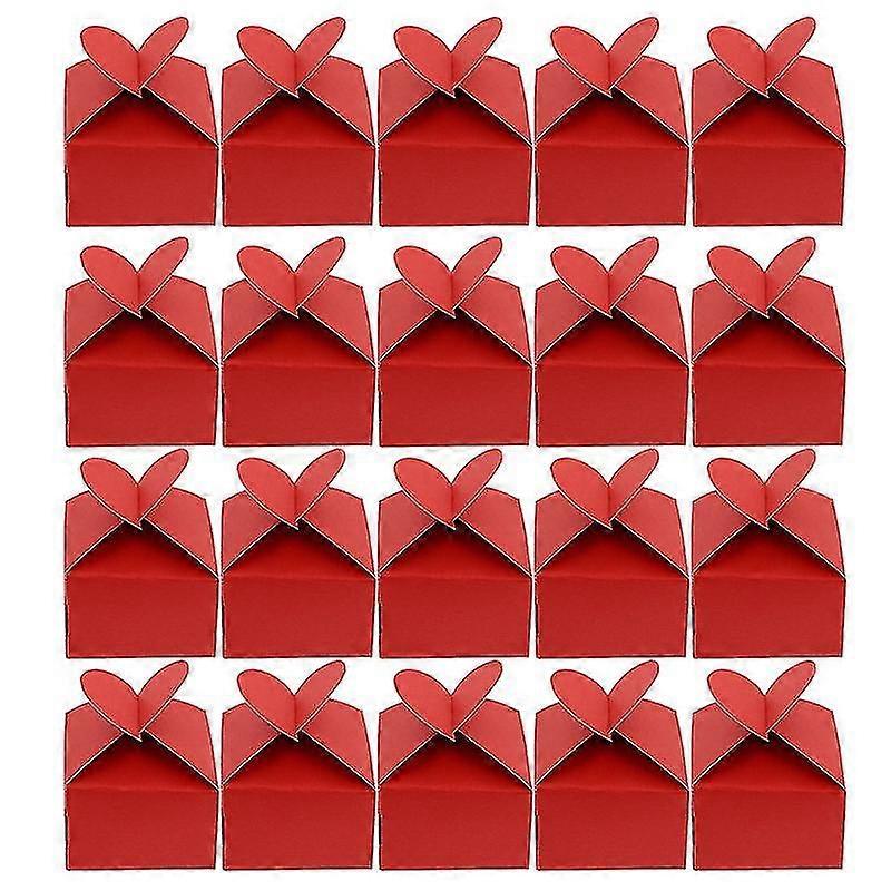 50pcs Wedding Candy Boxes Paper Candy Containers Creative Heart Candy Case
