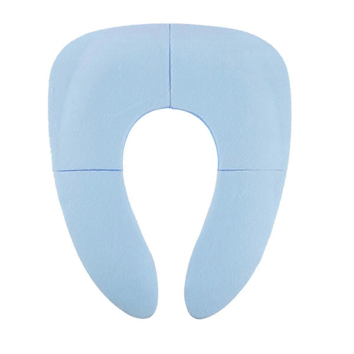 Folding Travel Toilet Seat for Toddlers - Portable & Secure , Non- Suction Cups Blue