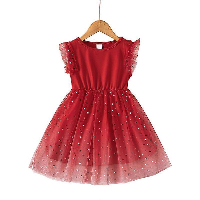 JWL-Girls Clothes  New Summer Princess Dresses Flying Sleeve Kiids Dress Unicorn Party Baby Dresses for Children Clothing 3-8Y