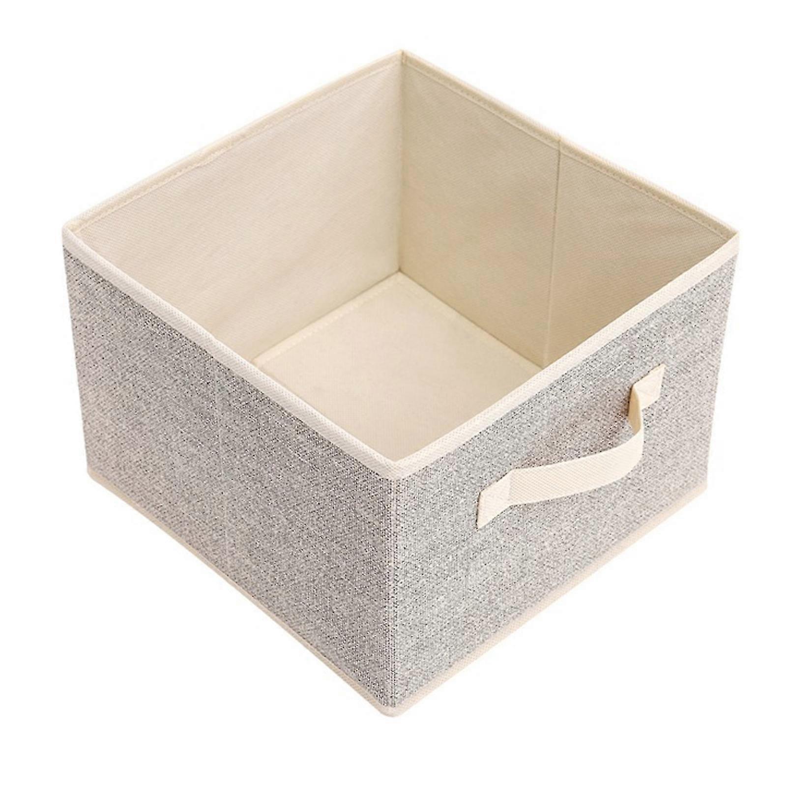 Foldable Cube Storage Baskets With Handles Storage Boxes For Wardrobe Shelf Under Bed