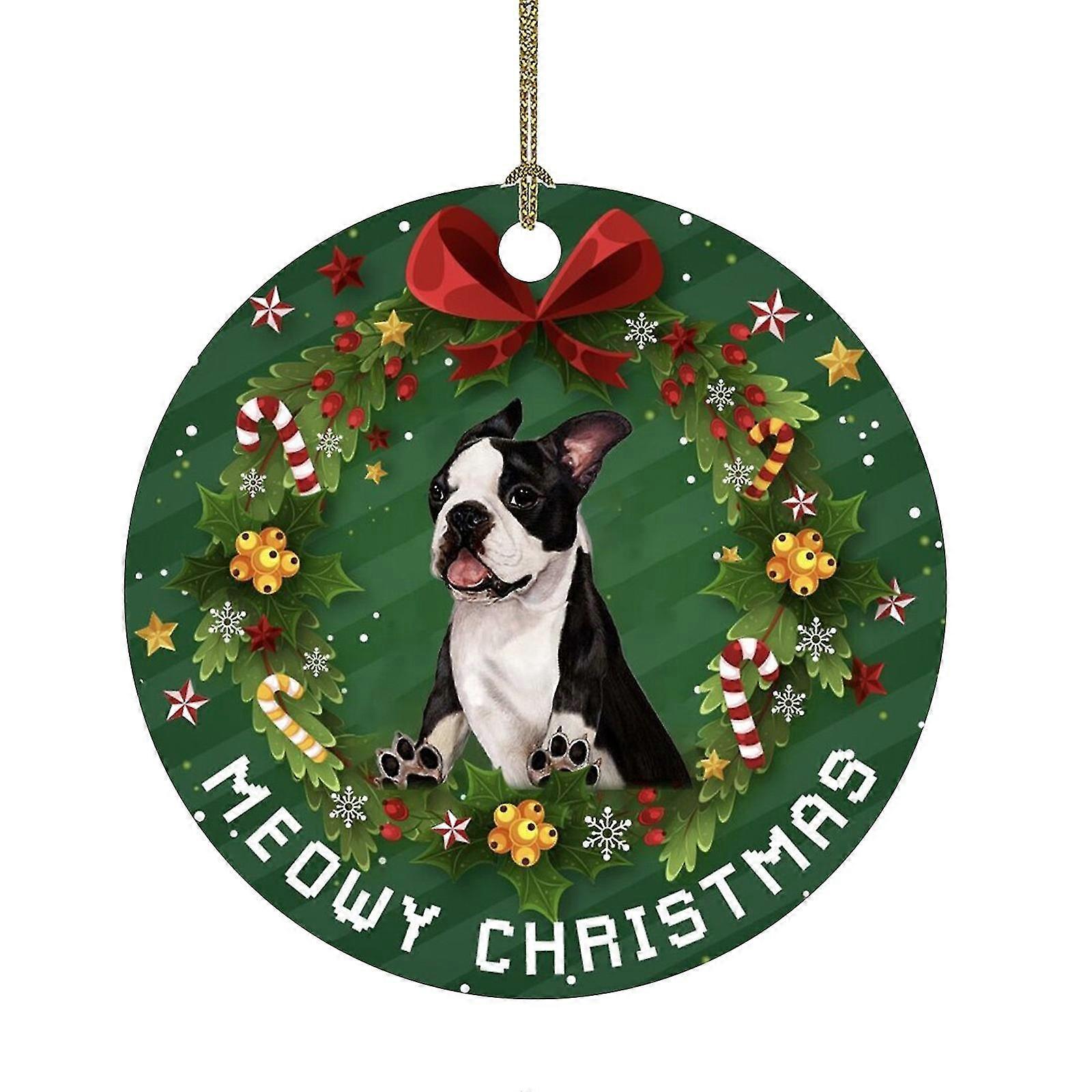 عيد الميلاد مضحك الديكور عيد الميلاد الكلب نمط قلادة عيد الميلاد شجرة الحلي