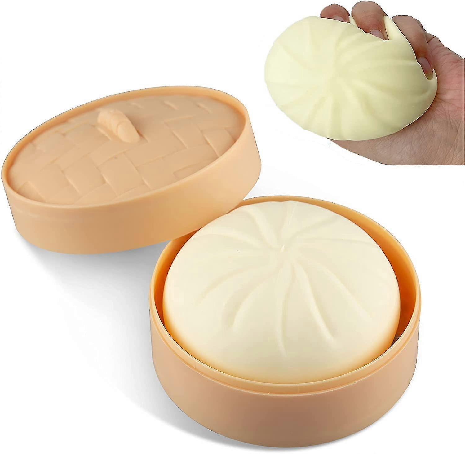 Dumpling Squishy Stress Ball Fidget Toy Dough Ball Squishy Bun Squeeze Ball Anxiety Relief Adult Squishy Toy