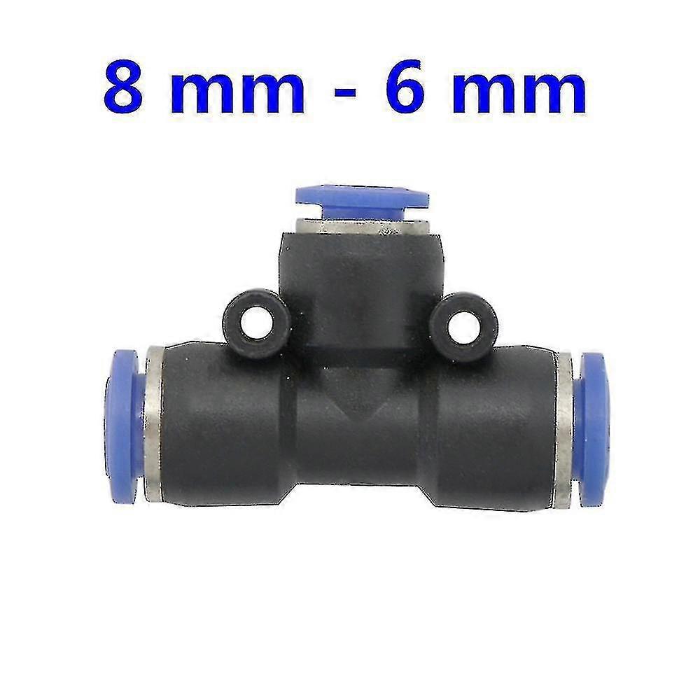 6 Pcs Three Way Reducing Slip Lock Quick Connector Garden Water Hose Pipe Tee Connection Accessories Pneumatic Pipe Fittings