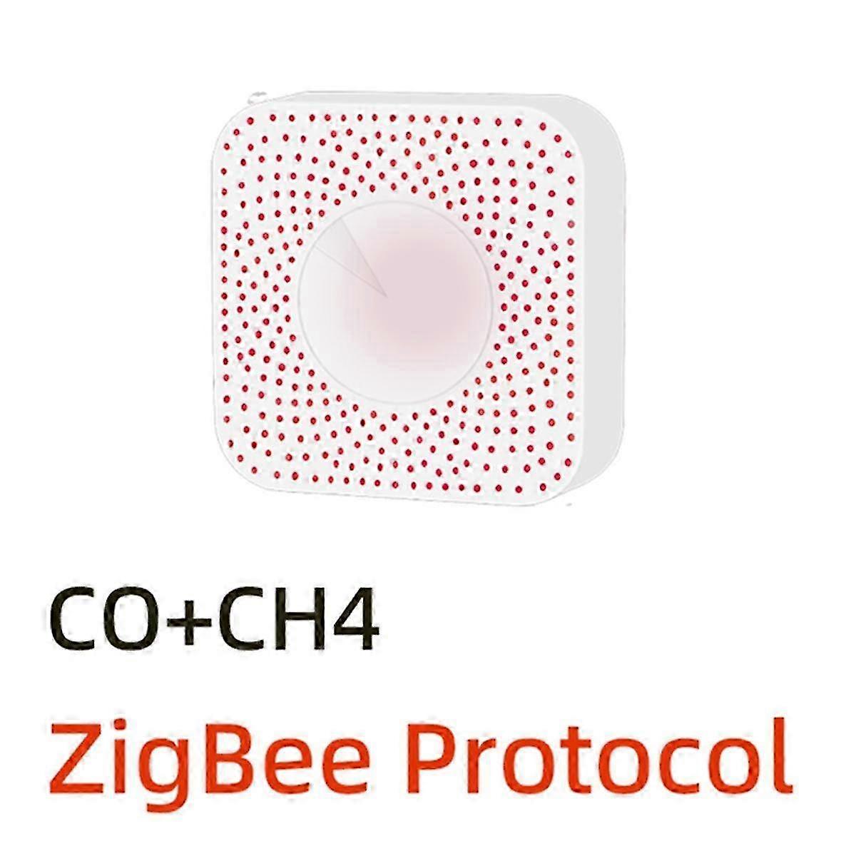 Tuya Smart Zigbee Natural Gasandcarbon Monoxide Sensor Valve Linkage Methane Leakage Alarm Home Smart Life App