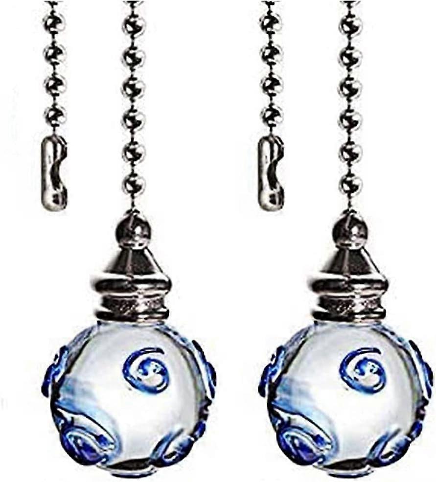 Ceiling fan zipper 12 inch fan zipper decorative blue pattern clear for ceiling light fan chain