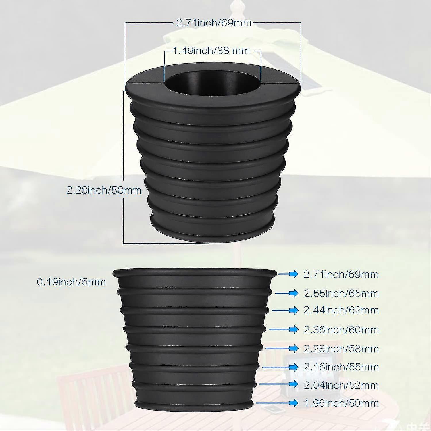 Umbrella Cone Base Holder, For Patio Table Hole Opening And Stability Or Base Holder For Umbrella, Umbrella Stand, 1.5" Parasol
