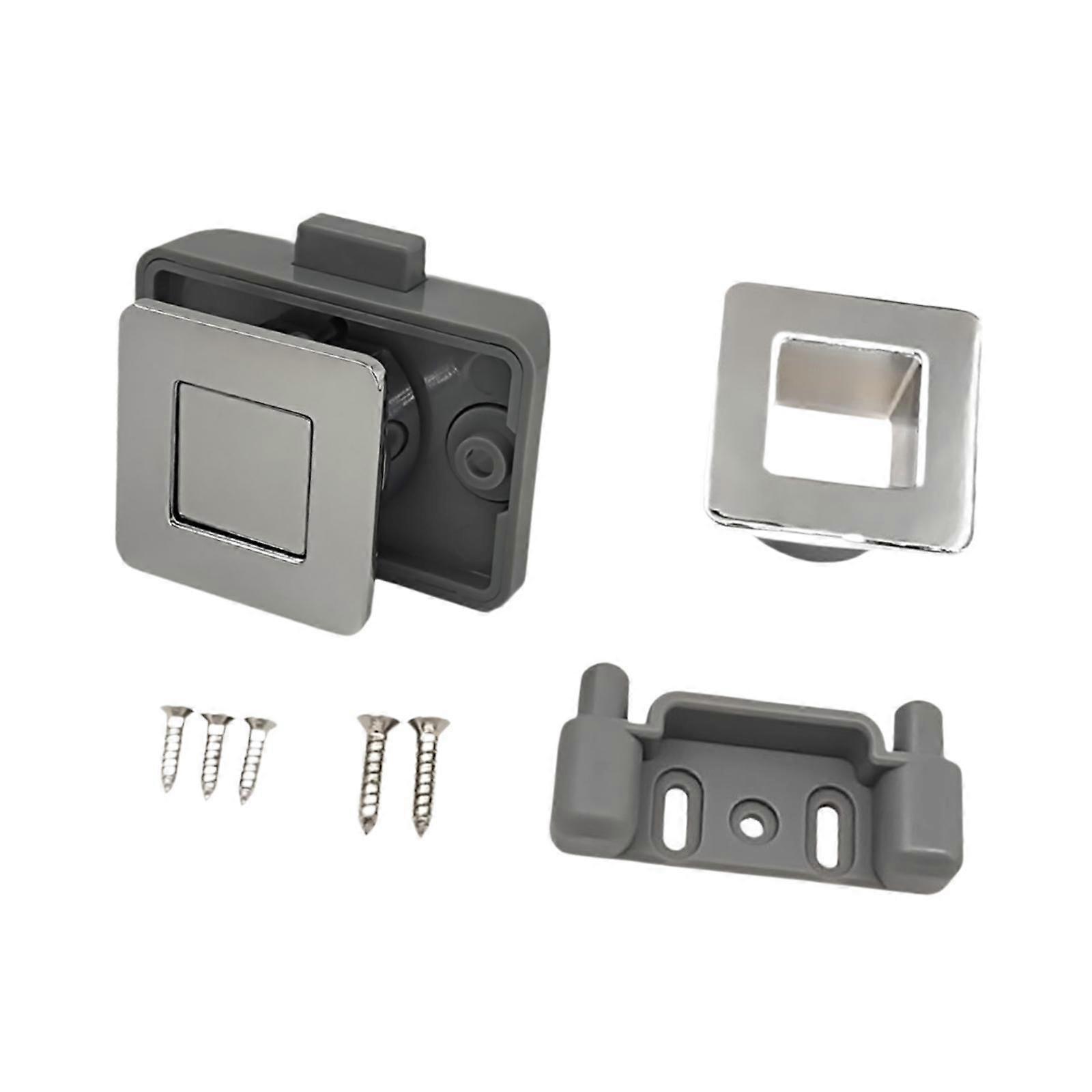 Push Button Lock Accessories Campers Car Push Lock for Drawer Home Boat Bright Chrome