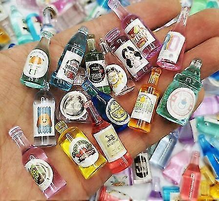 50 mini bottiglie di vino, mini bottiglie di vino rosso in plastica per pub e bar con mini WC/YY