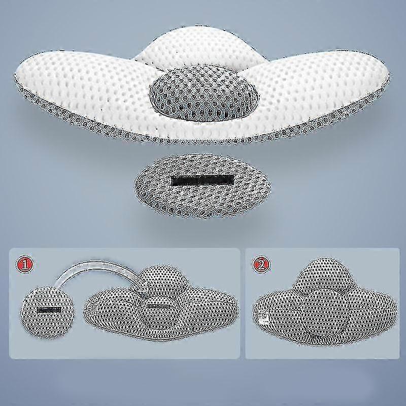 3d Lumbar Pillow With Adjustable Height For Sleeping Back Support Pillow Pain Relief For Back