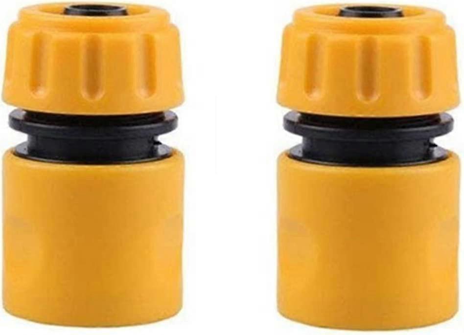 hose connetor,hose quick connetor,hose end quick connect fitting 1/2" hose pipe quick connector(2 pack/orange yellow)