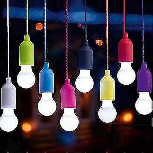 Zugschnur Glühbirne batteriebetriebene LED-Glühbirne Licht Hängelampe am Seil 8PCS (keine Batterie) Zugschnur Glühbirne Licht, hängende Zugschnur Lampe, Batterie Operat