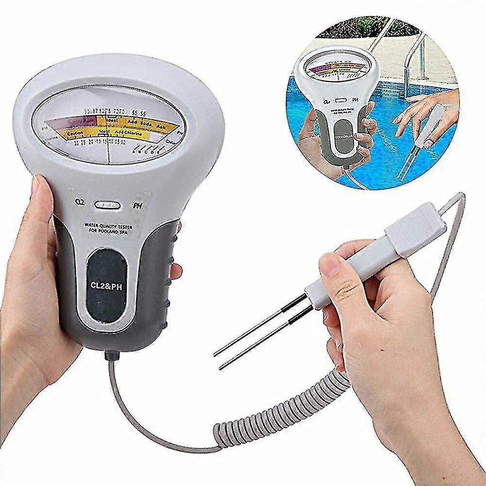 Water Quality Analyzer, Digital Chlorine And Ph Cl2 Tester For Swimming Pools, Spa Water Quality Analyzer With Probe For Home Size