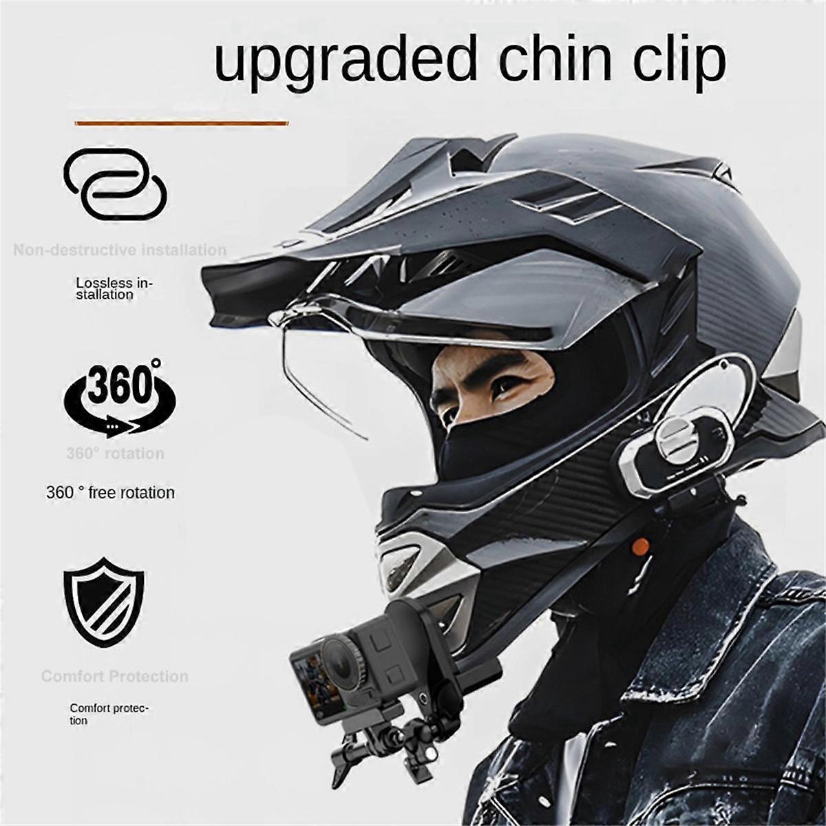 Bracket Motorcycle Helmet Chin Bracket Suitable for Sports Camera/Mirrorless Camera/Mobile Phone/Pa