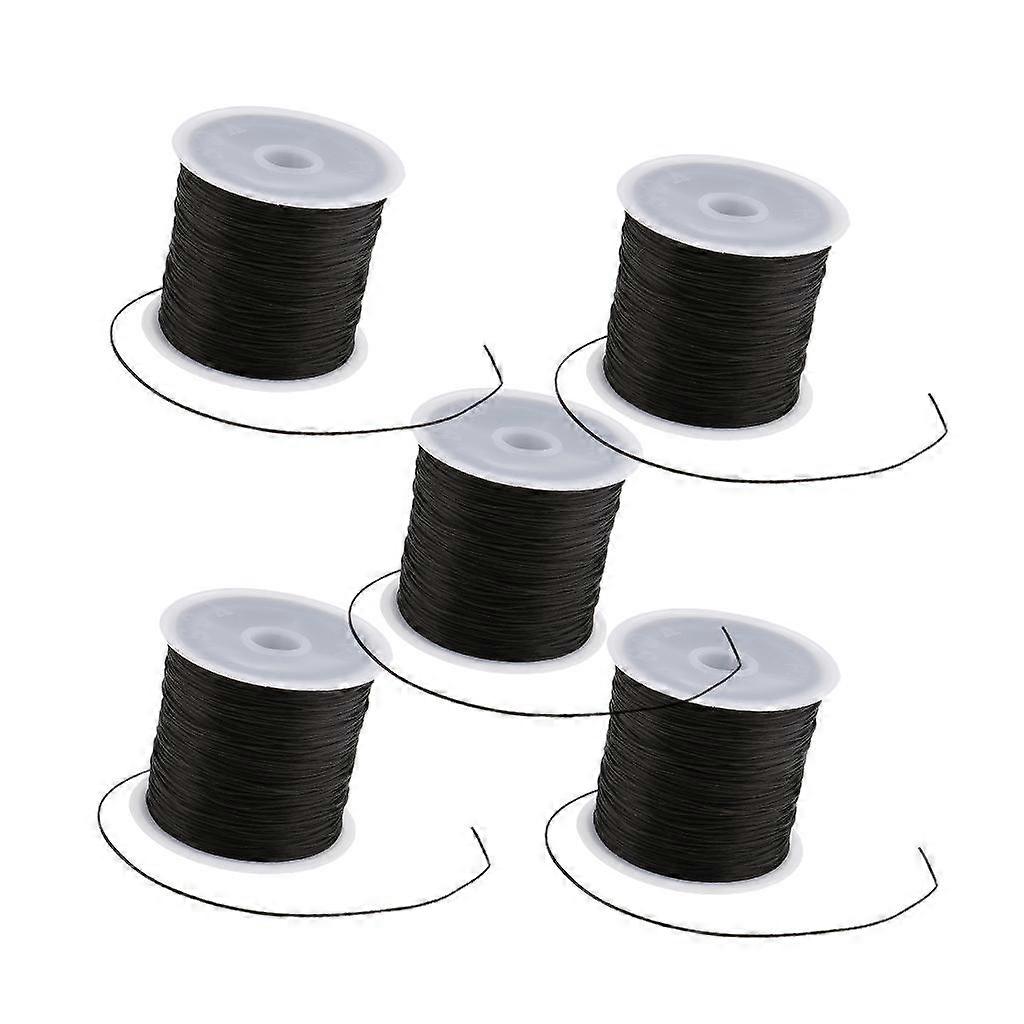 5x High Strength Wig Making Thread Stretchy Bracelet DIY String 60 Meters Black