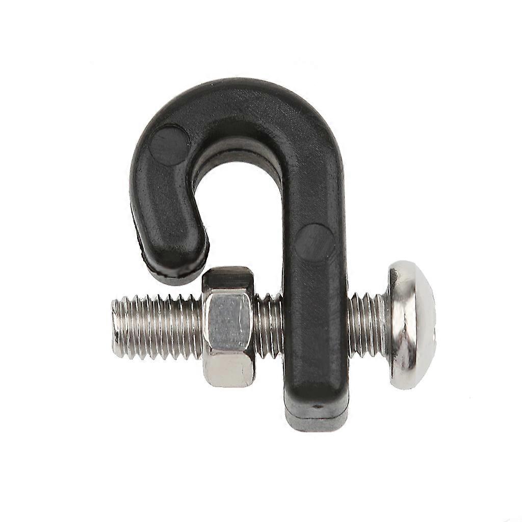 1 set J Shape Bungee Cord Hooks Snaps with Screws Nuts for Boat Kayak Canoe