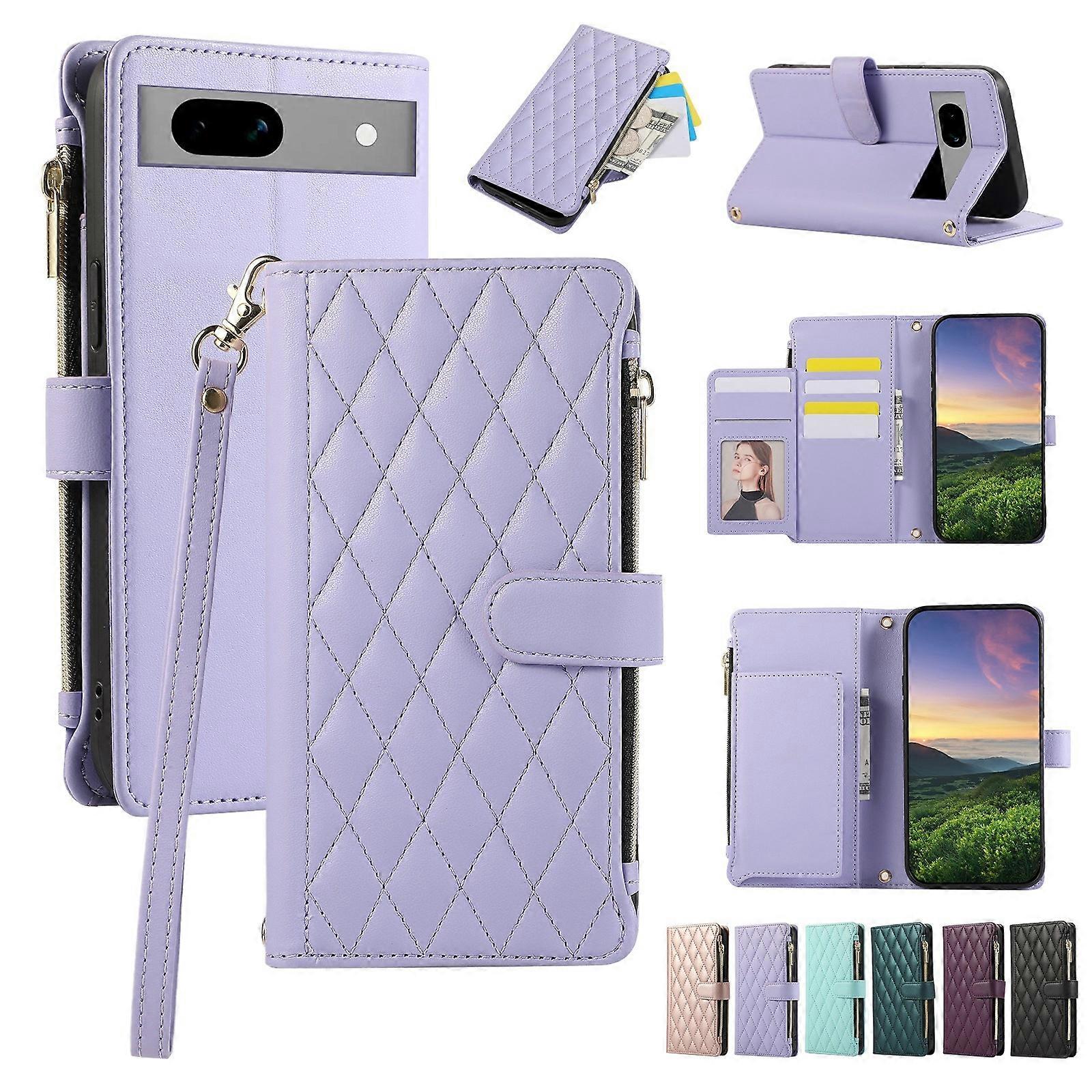 Zipper Wallet Leather Case For Google Pixel 7a