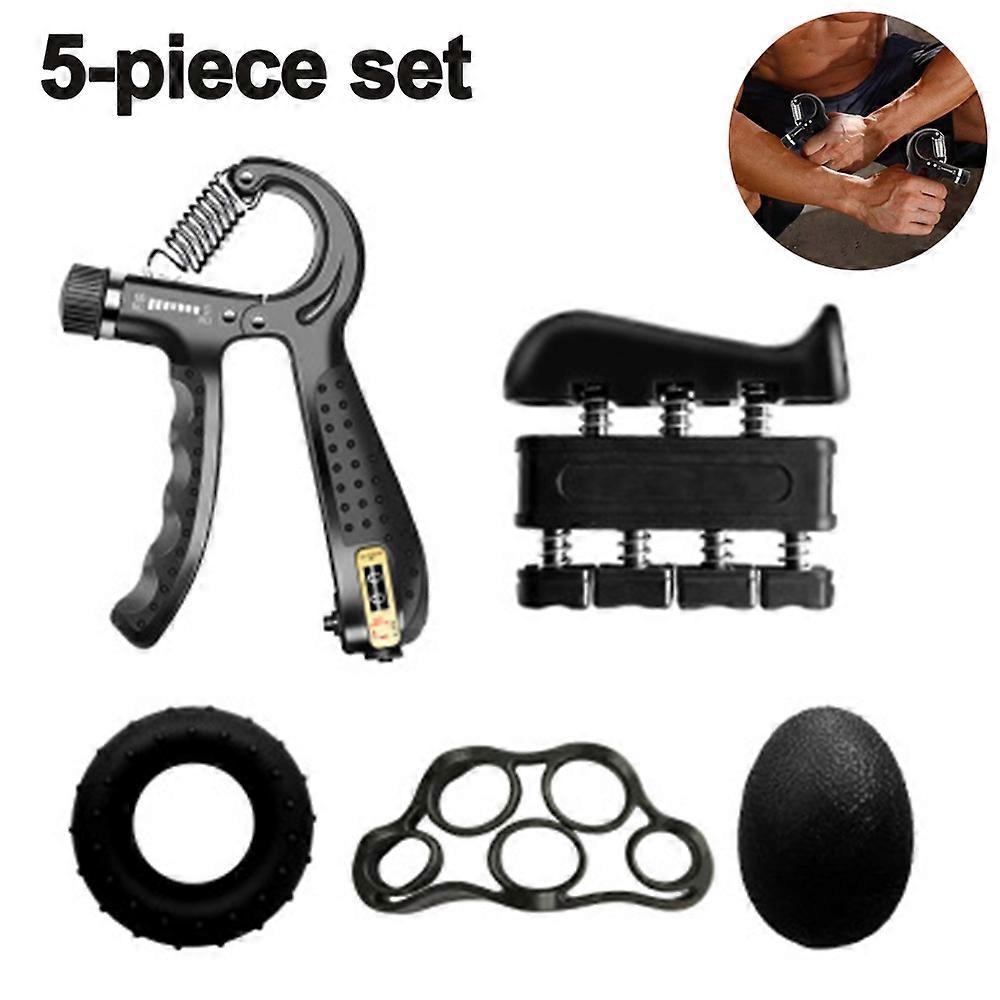 Hand Trainer Finger Trainer With A Counting Function [5 -Set], Adjustable Forearm Trainer, Finger Training, Hand Trainer Ball, Finger Trainer Ring, Fi