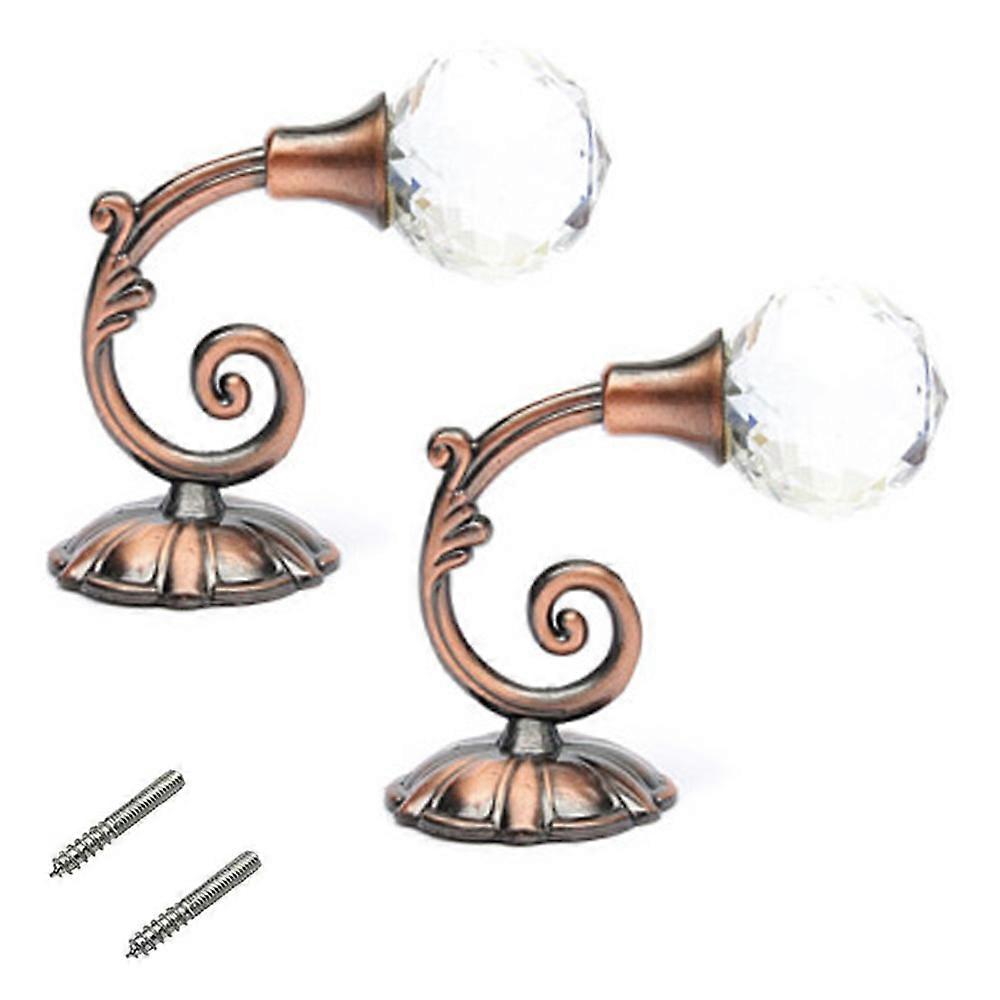 2 kpl pallomaista lasipalloa kristalli raff-koukku verhokoukut vaatteet koukkuverhon pidikkeet seinäkoukut