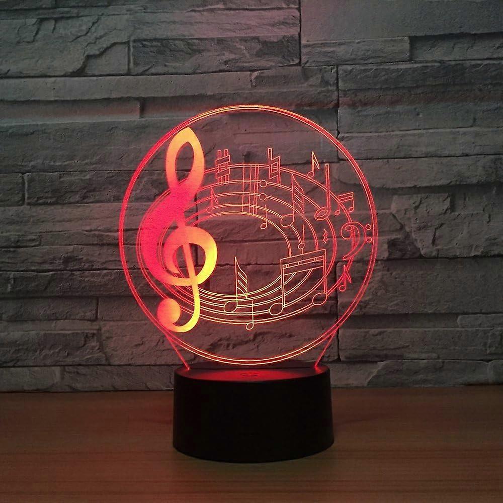 SBSG 3D Lamp Desk, Ephvan 3D Music Visualization 7 Colors Change Optical Illusion Led Touch Sensor Lamp Atmosphere Bedside Lamp for Home Dcor,Children