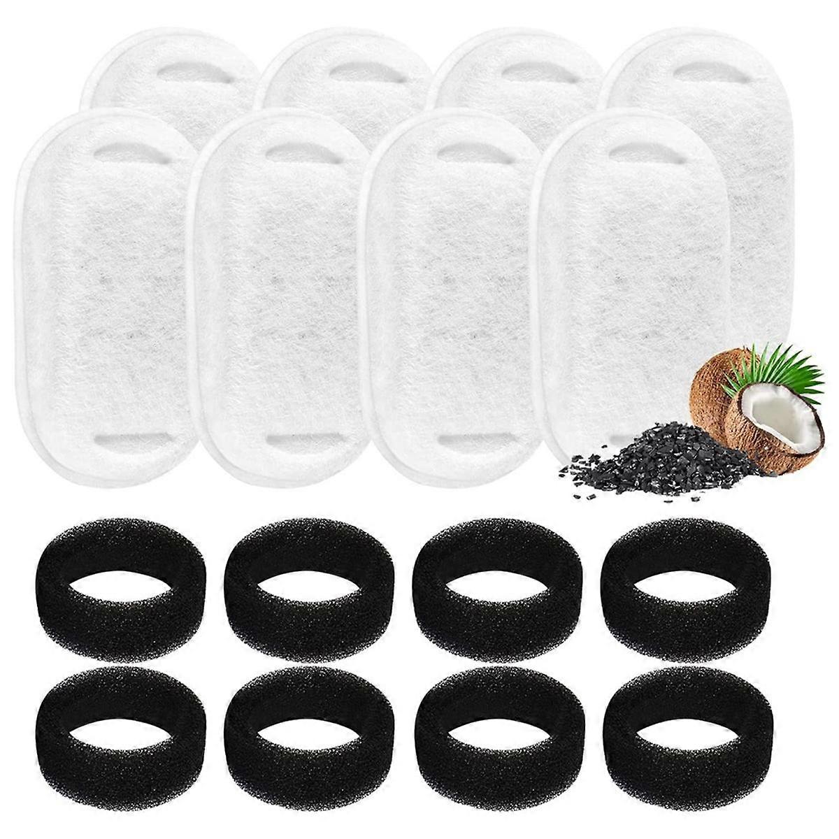 8PCS Cats Water Fountain Replacement Filters & Pre-Filter Sponges for Automatic Pet Fountain Dog Wa