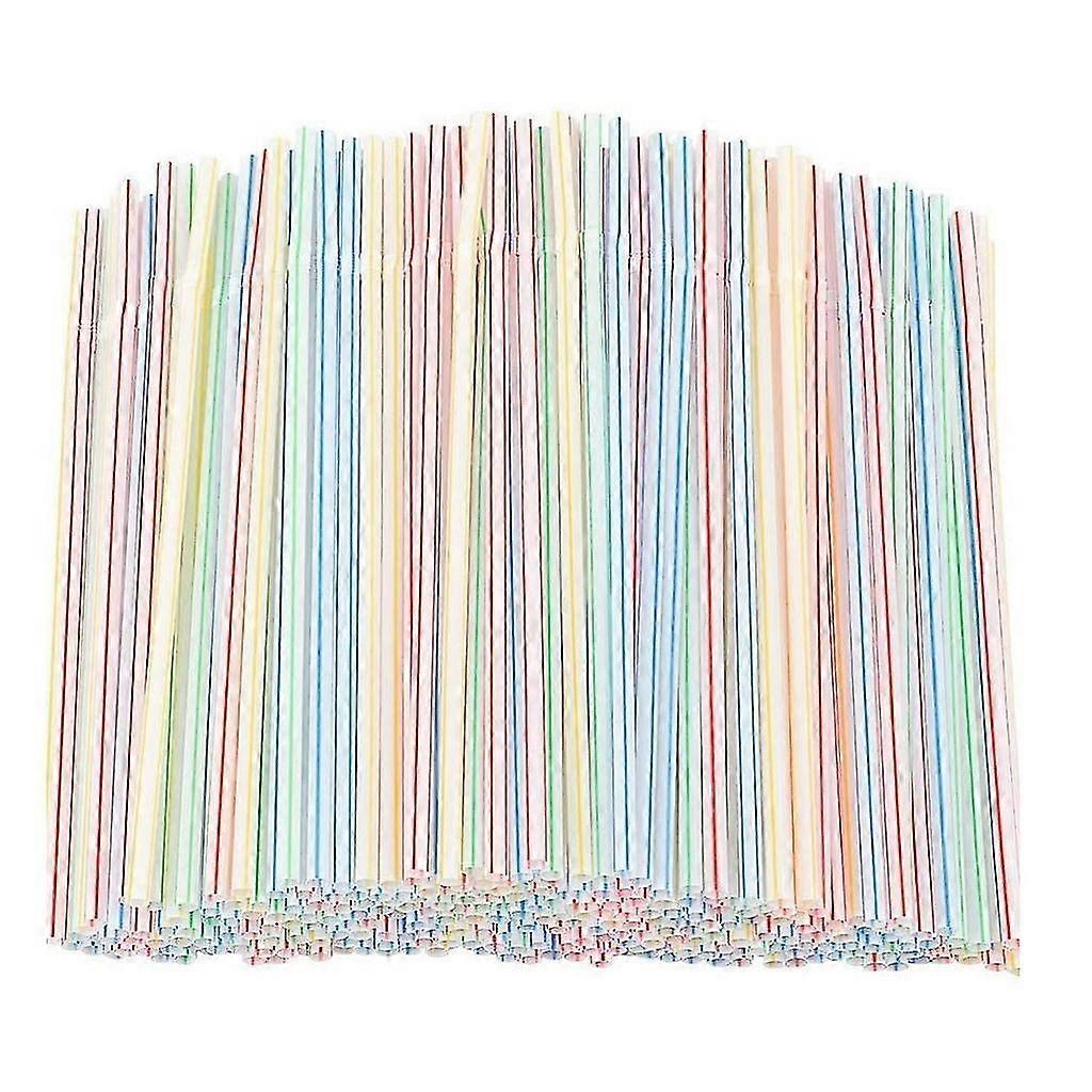 500pcsプラスチック飲料使い捨てストロー8インチ