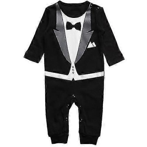 תינוק תינוק רשמי חליפה טוקסידו Romper מסיבת חתונה בגדים סרבל