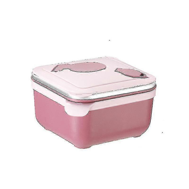 1400ml 304 Stainless Steel Square Instant Noodle Bowl With Lid Student Dormitory Portable Lunch Box Food Storage Box
