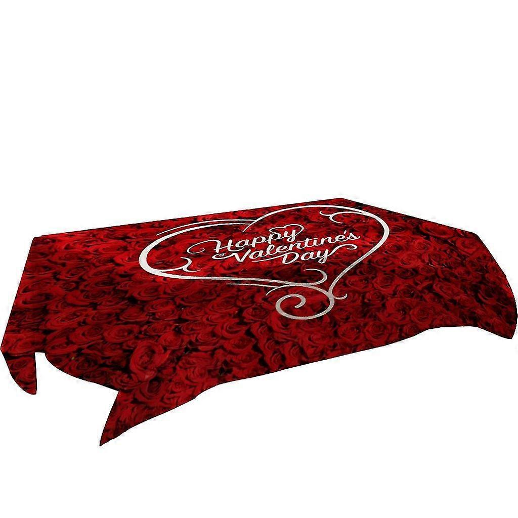Valentine's Day Table Cloth Rectangular Tea Table Cover Dining Home Decor