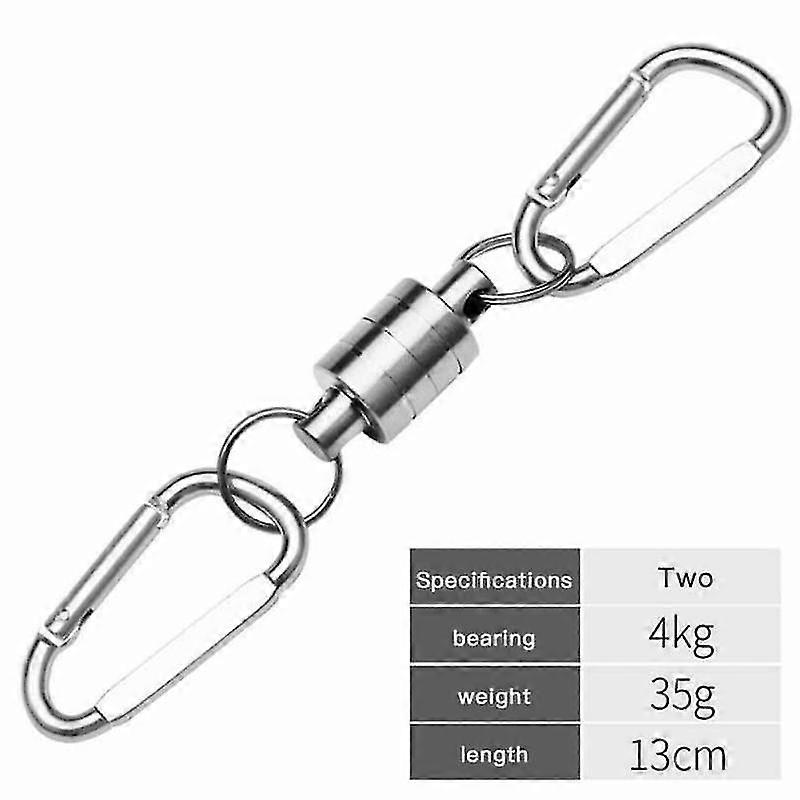 Strong Magnetic Carabiner Aluminum Alloy Carabiner Keychain Camping Climbing Snap Clip Lock Buckle Tackle