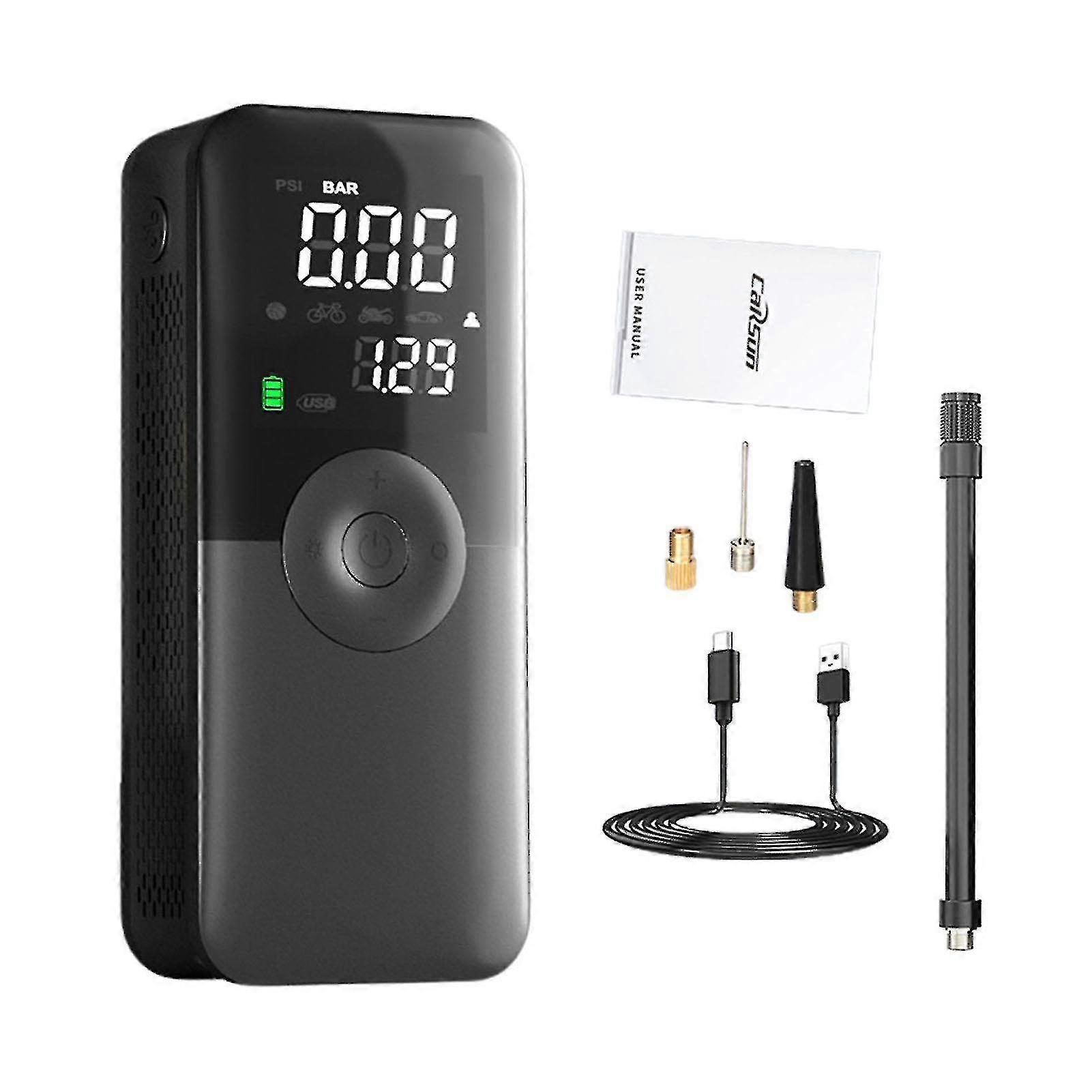 Tire Inflator Digital Display Led Light Widely Used Automatic Shut-off Long Standby Time Fast Inflation Portable Accurate Lcd Screen Air Pump C