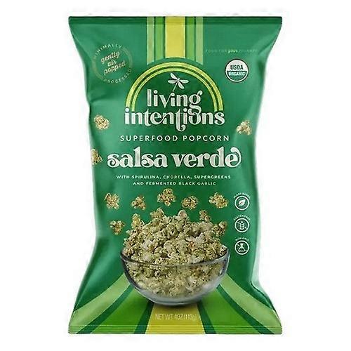 リビングインテンション法は、スーパーフードポップコーンサルサベルデ、4オンス(ケース12)