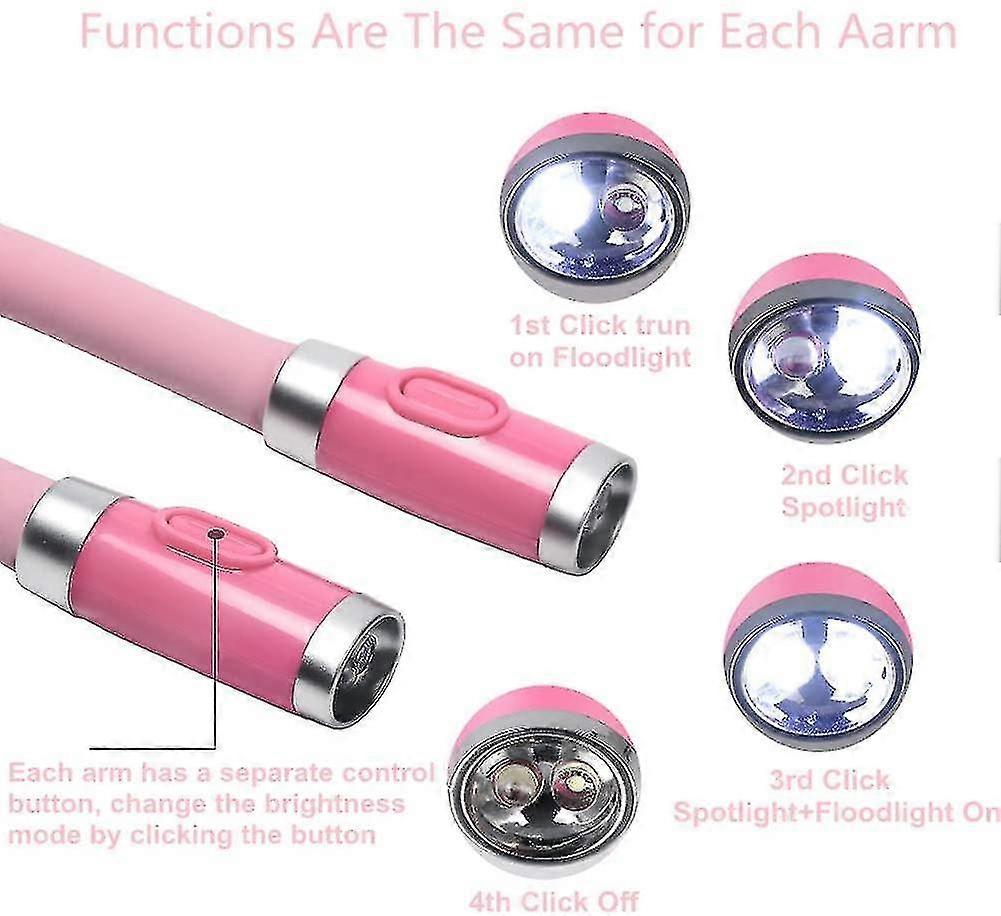 Rechargeable 4 Led Neck Reading Light, Book Lights