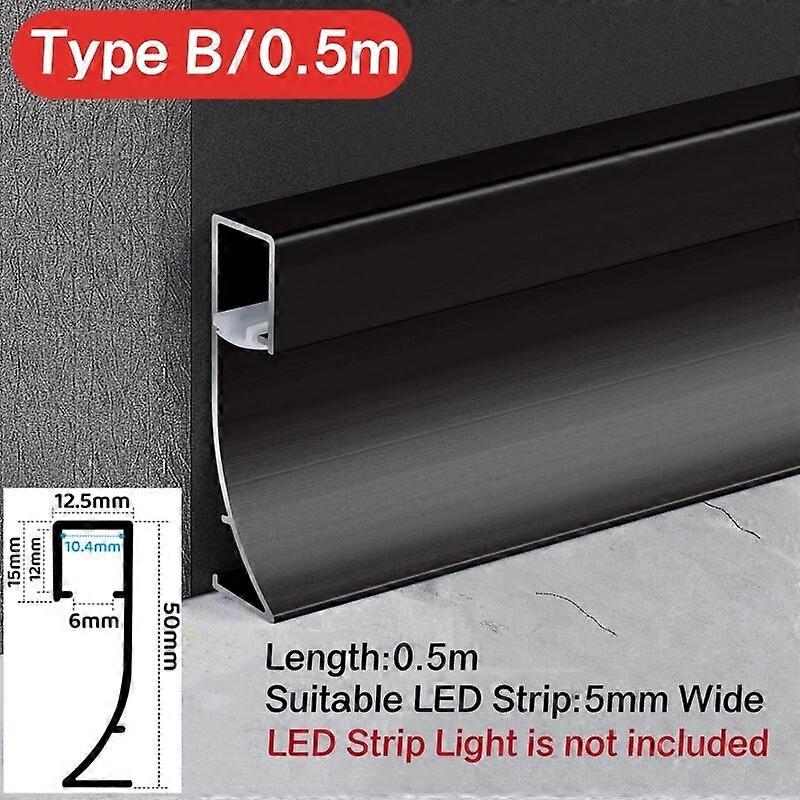 Baseboard light aluminum alloy embedded invisible led light with luminous foundation lines at the corner of the living room wall