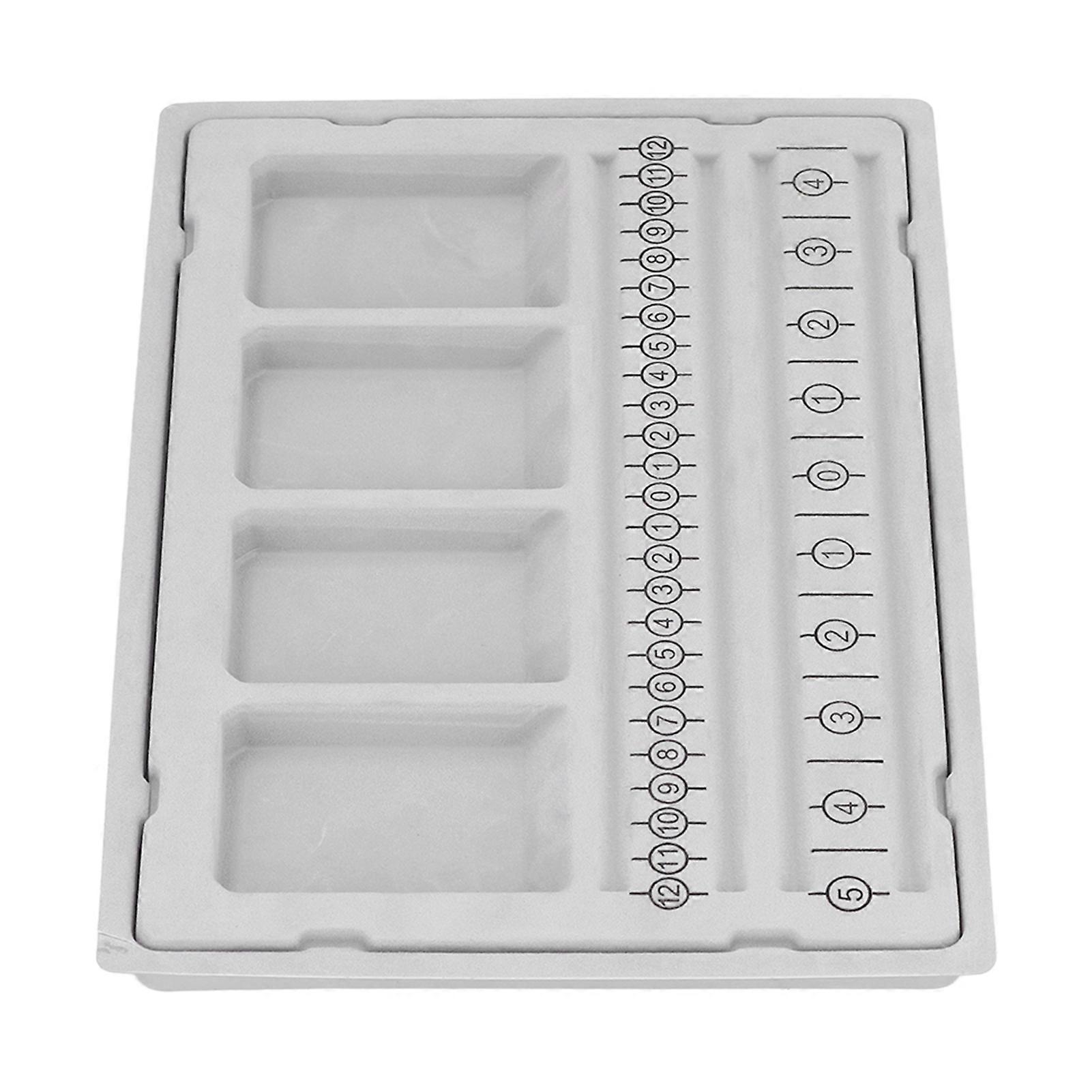 Measuring Bead Board with 4 Straight Channels and 4 Recessed Compartments for Bracelet and Necklace Making